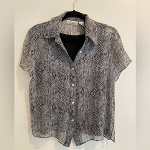 Vintage 100% Silk Layered Blouse